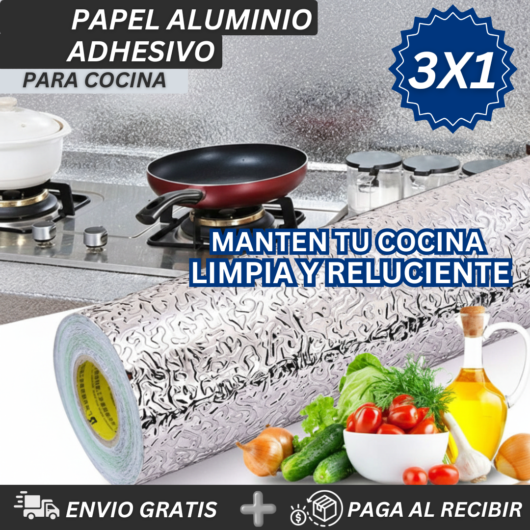Kit 3 Aluminios Adhesivos Premium 60cm x 6Mts