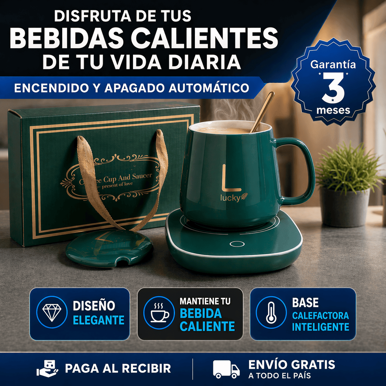 Set Taza + Calentador Inteligente Tactil - ProductostendenciaSet Taza + Calentador Inteligente TactilProductostendenciaProductostendencia