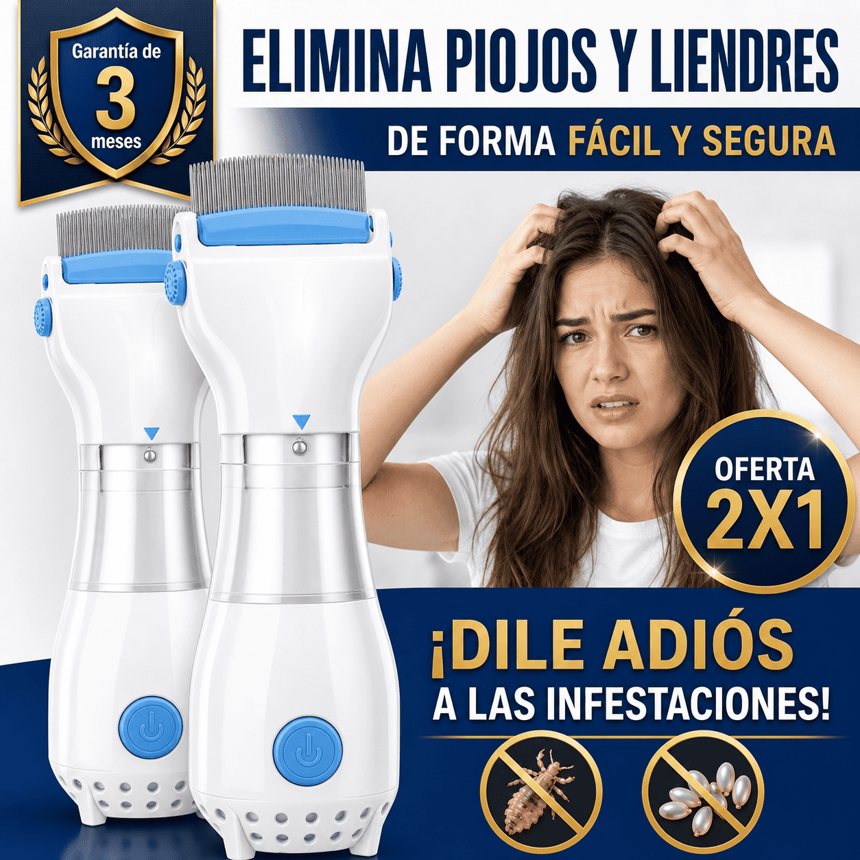 KIT 2X1 Eliminador de Piojos y liendres + 4 Filtros - ProductostendenciaKIT 2X1 Eliminador de Piojos y liendres + 4 FiltrosProductostendenciaProductostendencia